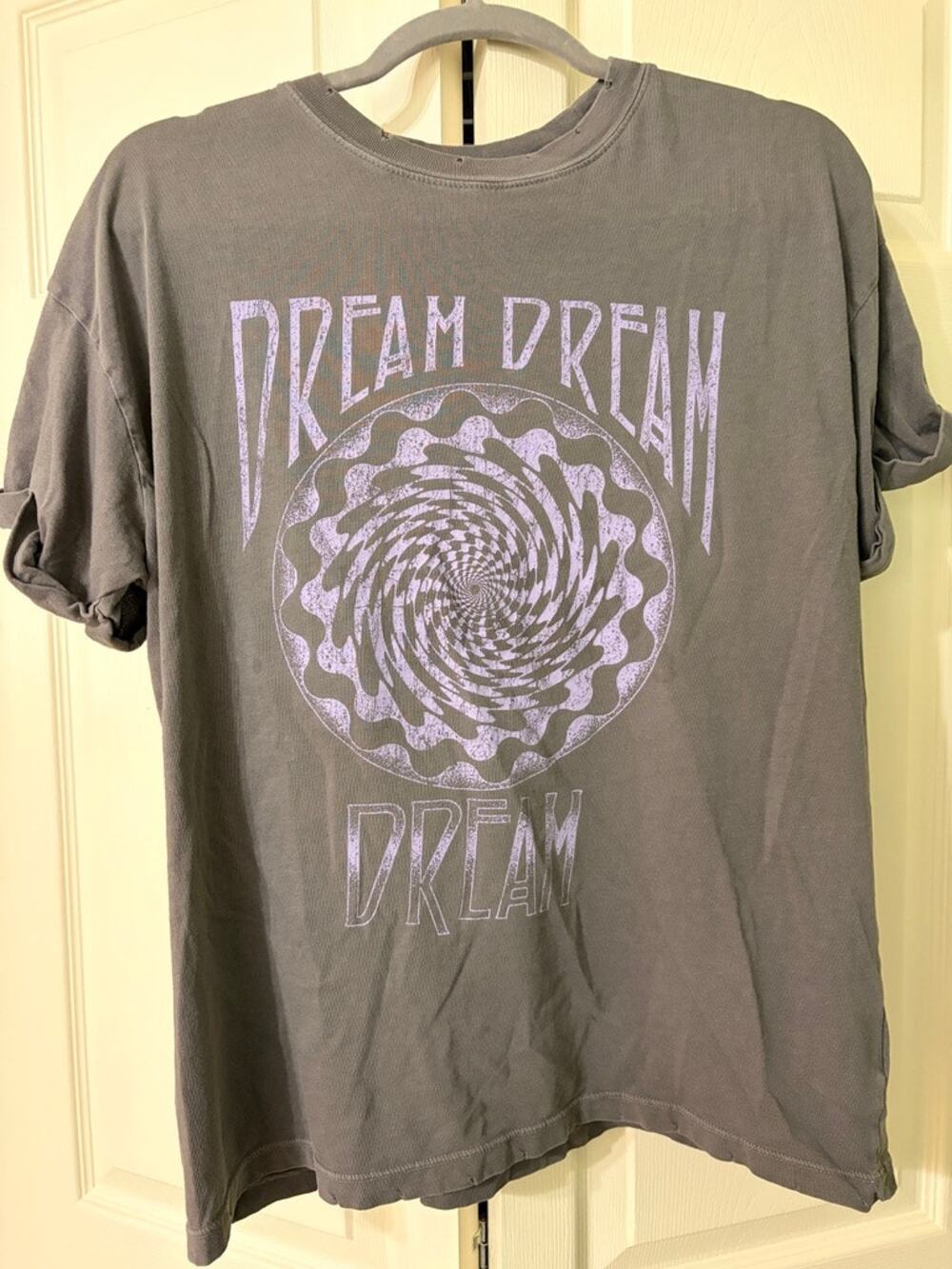 Girl Dangerous Dream Graphic Tee Gray Purple S